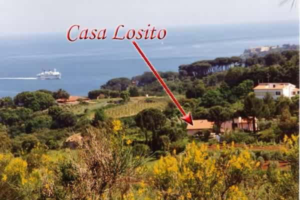Studio-Appartment In Landhaus Mit Meerblick Porto Azzurro Bagian luar foto